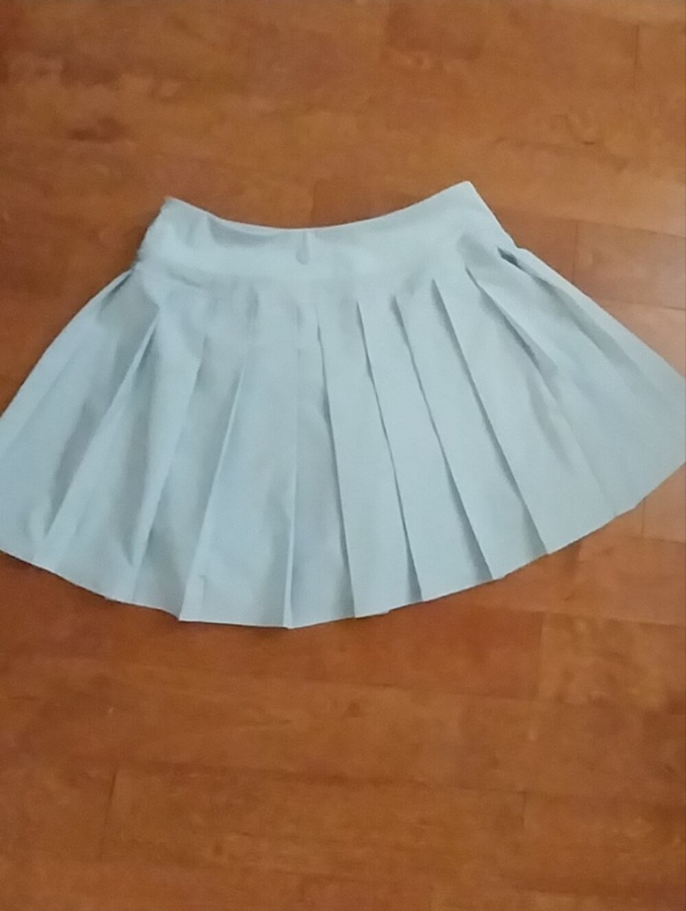 Light Blue Pleated Mini Skort Women's Skort